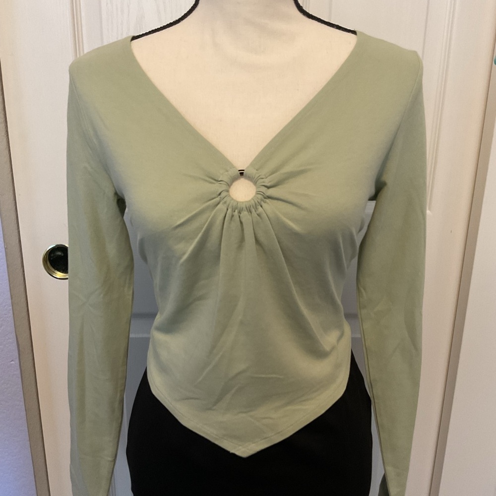 Hollister Light Green Bandana Top